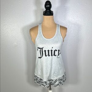 Juicy couture gray tank & shorts pajamas loungewear set S Y2K 2000s Paris Hilton